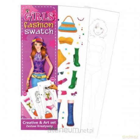 Zestaw kreatywny szkicownik Girls Fashion