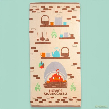 Howlâs Moving Castle Towel Cook with Calcifer 70 x 140 cm