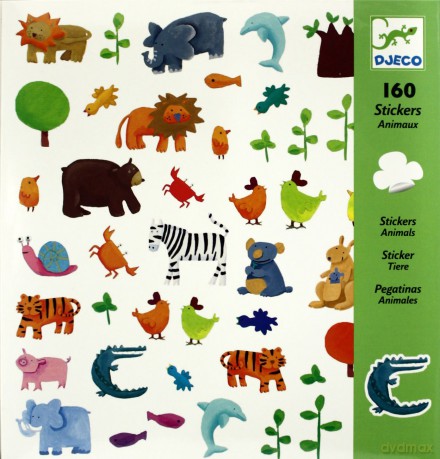 Zestaw naklejek 160 cz. - Zwierzęta safari