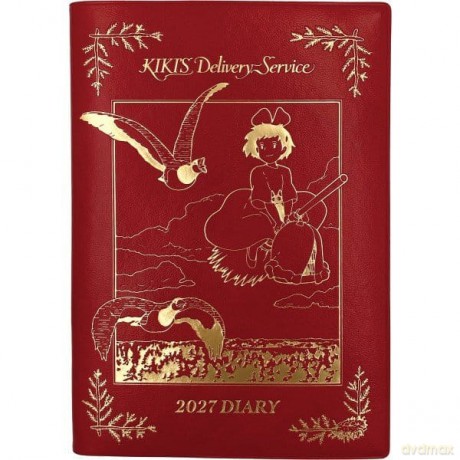 Kiki's Delivery Service Diary Kiki on her broom red gold foil