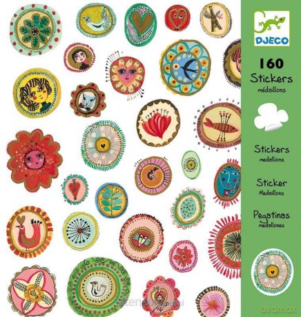 Zestaw naklejek 160 szt. - Medaliony