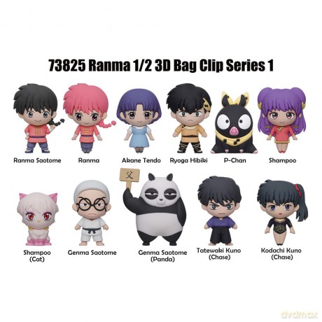Ranma 1/2 3D PVC Bag Clips Series 1