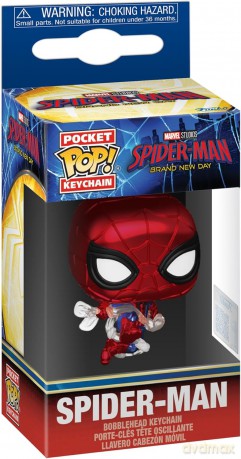 Spider-Man: Brand New Day Pocket POP! Vinyl Keychains 4 cm Spider-Man (Metallic)