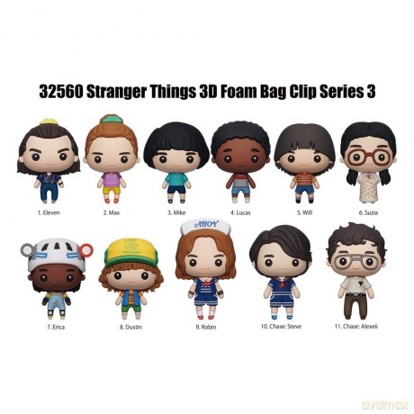 Stranger Things 3D PVC Bag Clips Series 3