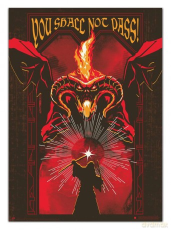 The Lord of the Rings Luminescent Poster Balrog 50 x 70 cm