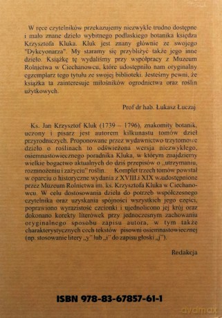 Roślin potrzebnych, pożytecznych wygodnych... (Tom 1) - Krzysztof Kluk