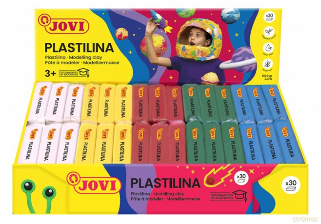 Display plasteliny JOVI 30x50g 6x5 kolorów mix kolorów