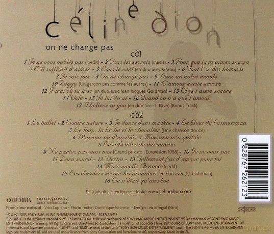 Celine Dion: On Ne Change Pas [2CD]