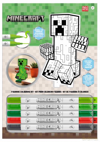 Zestaw figurka 2D Minecraft + mazaki MC00057