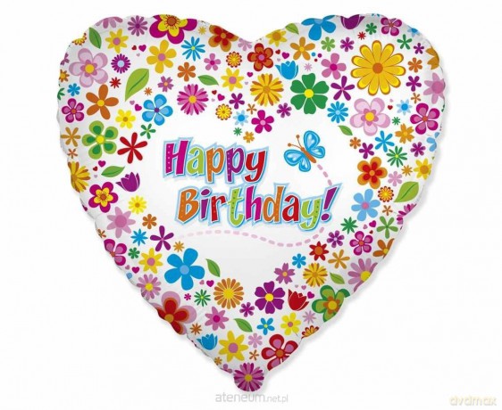 Balon foliowy Happy Birthday 45cm