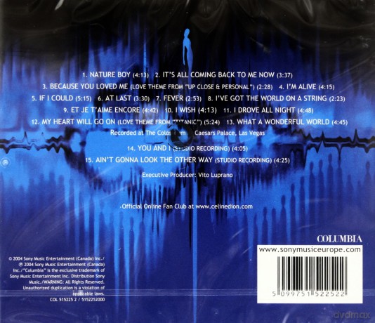 Celine Dion: A New Day...Live In Las Vegas [CD]