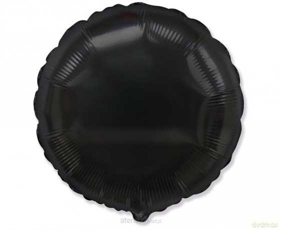 Balon foliowy Okrągły czarny 45cm
