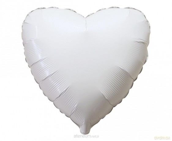 Balon foliowy Serce białe 45cm