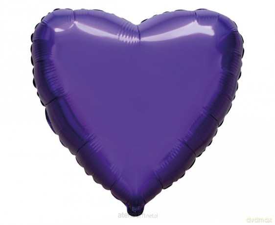 Balon foliowy Serce fioletowe 45cm