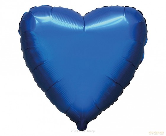 Balon foliowy Serce satynowy navy blue 45cm