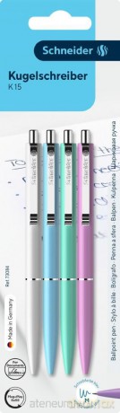 Długopis automatyczny pastel 4szt mix