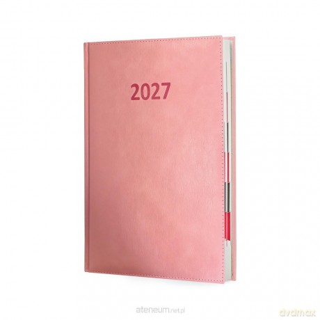 Kalendarz 2027 A4 Agenda Dzienny Pudrowy Róż [KALENDARZ]