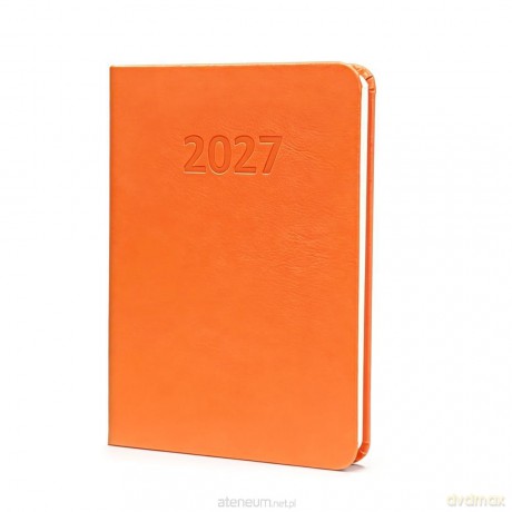 Kalendarz 2027 A6 Prestige Tygodniowy Pomarańczowy [KALENDARZ]