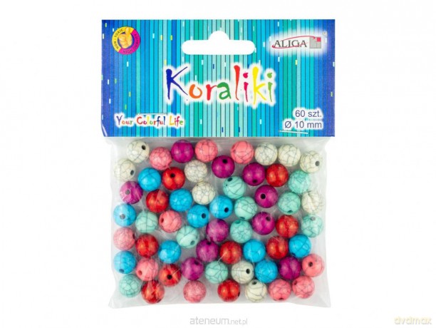 Koraliki plastikowe 10mm 60szt