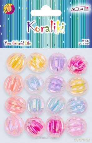 Koraliki plastikowe 11mm 16szt