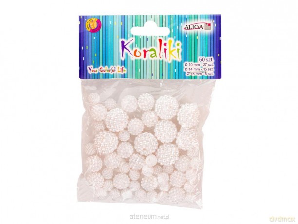 Koraliki plastikowe perłowe 50szt