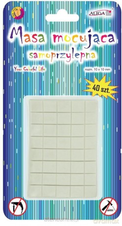Masa mocująca samoprzylepna 10x10x0,5mm 40szt