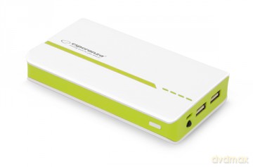 Esperanza Power Bank 11000mah Atom Led Light Biało/Zielony