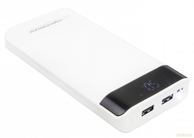 Esperanza Power Bank 17400mah Photon Led Light Biały