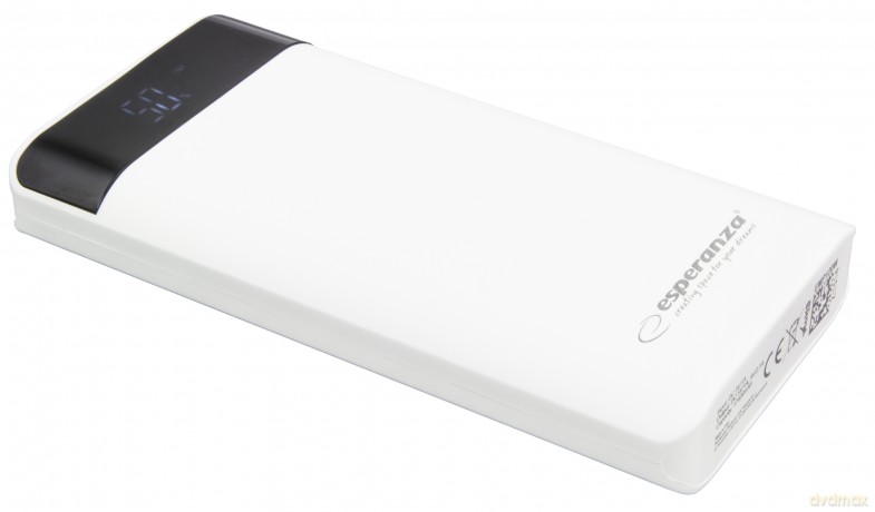 Esperanza Power Bank 17400mah Photon Led Light Biały