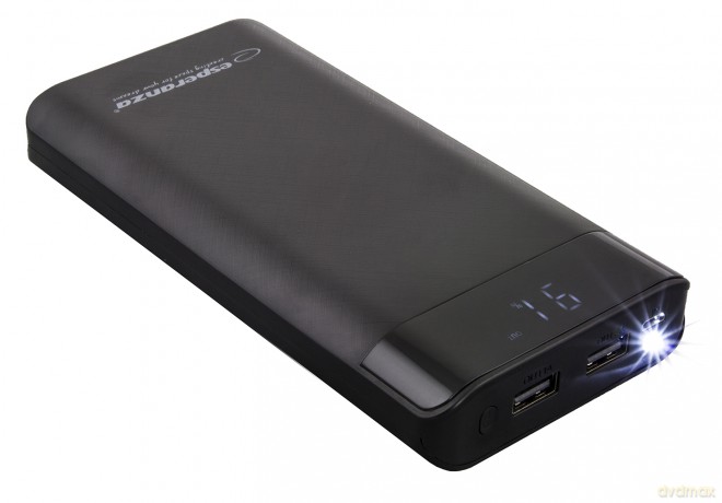 Esperanza Power Bank 17400mah Photon Led Light Czarny