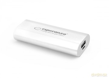 Esperanza Power Bank 4400mah Hadron Biały