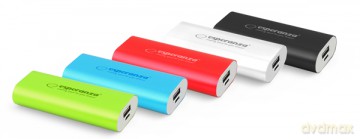 Esperanza Power Bank 4400mah Hadron Czerwony
