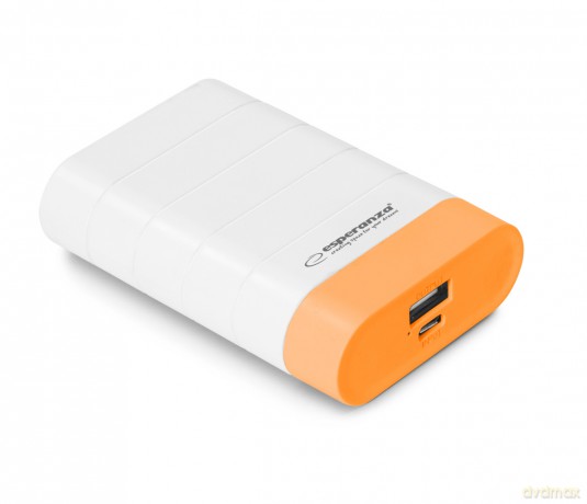 Esperanza Power Bank 4800mah Graviton Biało/Pomarańczowy