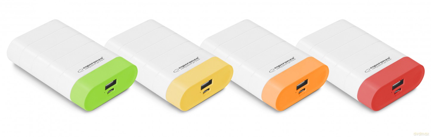 Esperanza Power Bank 4800mah Graviton Biało/Pomarańczowy