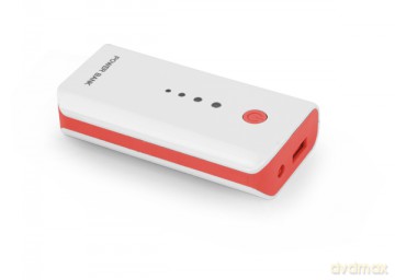Esperanza Power Bank 5200mah Electron Led Light Biało/Czerwony
