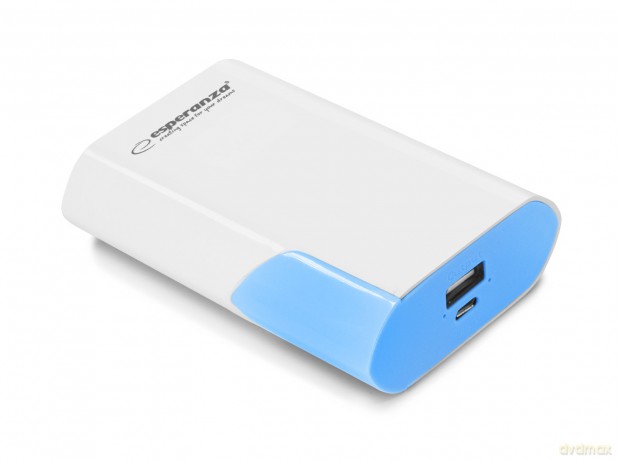 Esperanza Power Bank 6000mah Boson Biało/Niebieski