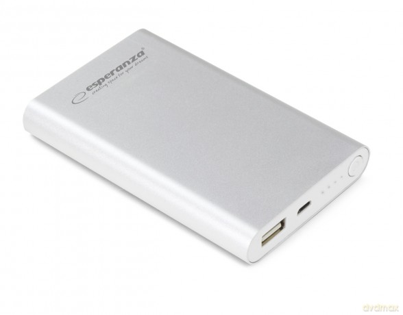 Esperanza Power Bank 8800mah Neutrin Srebrny