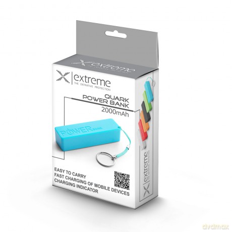 Extreme Power Bank 2000mah Quark Niebieski