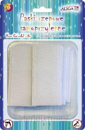Paski rzepowe samoprzylepne 2,5cmx6cm 10szt