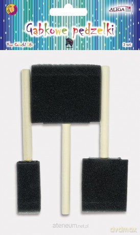 Pędzelki gąbkowe 2,5cm, 5cm, 7,5cm 3szt