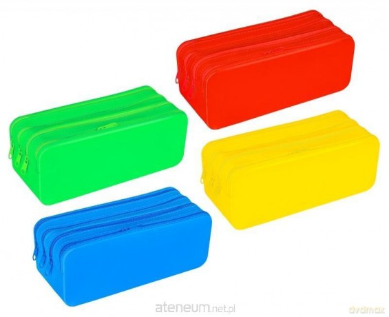 Piórnik silikonowy czterokomorowy mix