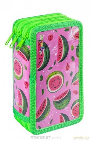 Piórnik z wyposaż 3-komorowy Watermelon zielony