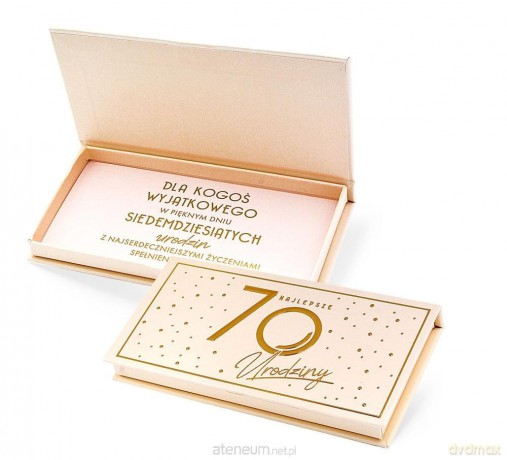 Pudełko ozdobne na banknoty Urodziny 70 Elite