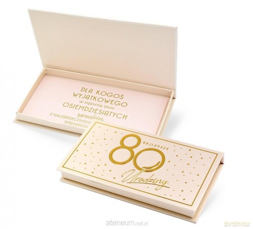 Pudełko ozdobne na banknoty Urodziny 80 Elite