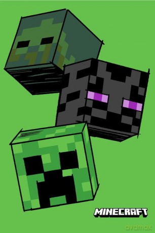 Koc polarowy Minecraft The Mobs 100x150