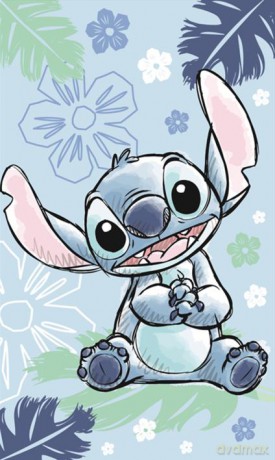 Mały ręcznik Lilo and Stitch Ohana blue 30x50