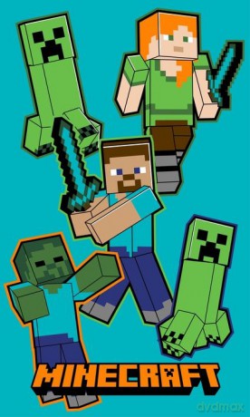 Mały ręcznik Minecraft Crawler 30x50
