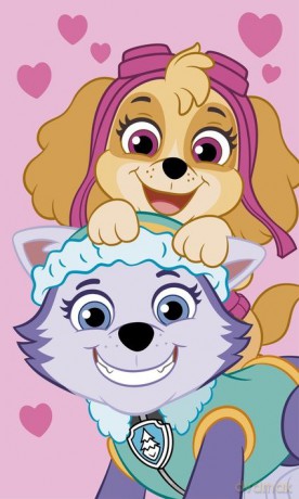 Mały ręcznik Paw Patrol Pink 30x50