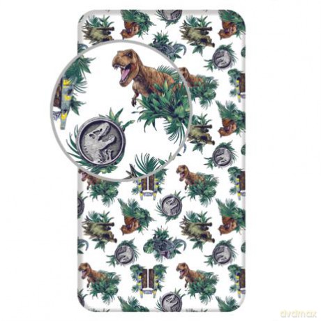 Prześcieradło z gumką Jurrasic Park Jerry Fabrics bawełna 90 x 200 cm