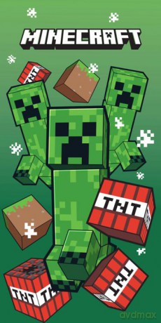 Ręcznik micro Minecraft TNT Creepers